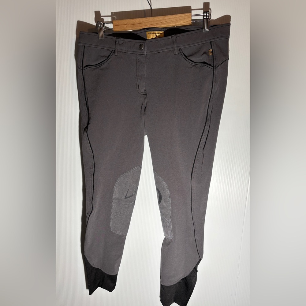 Gray and Black Riding Pants